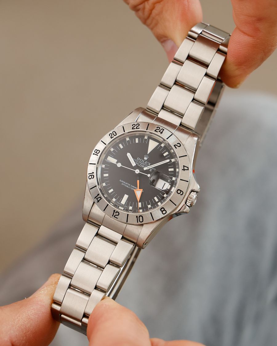 Rolex Explorer II ref. 1655 presented for inspection