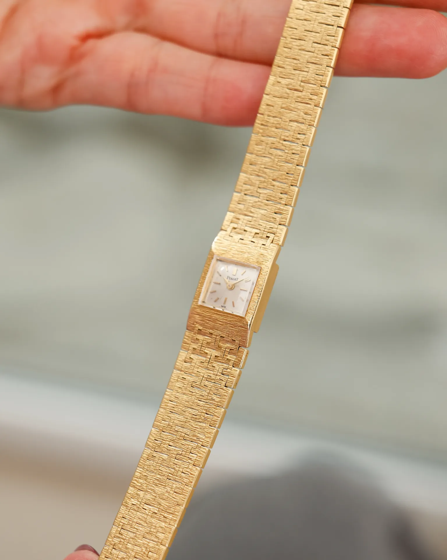 Vintage Woven bracelet watch signed by Hermes 