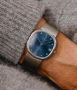 White Gold Sunburst Blue Dial