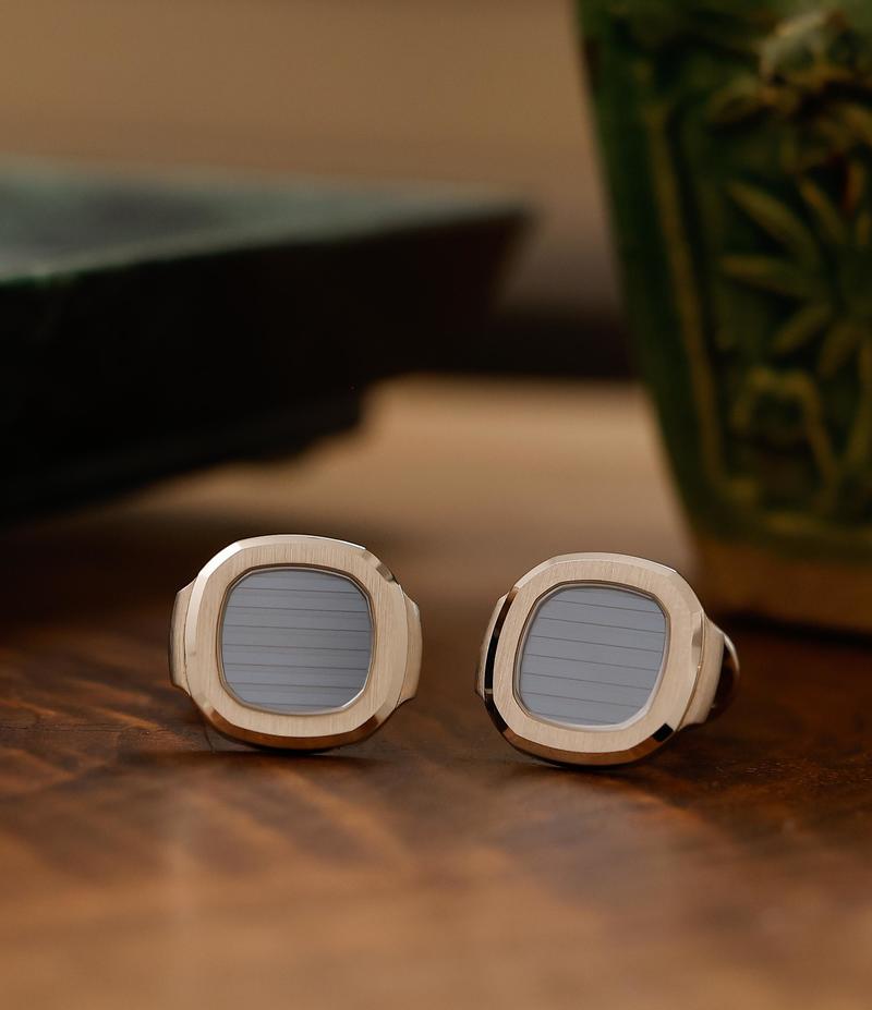 Nautilus Cufflinks White Gold