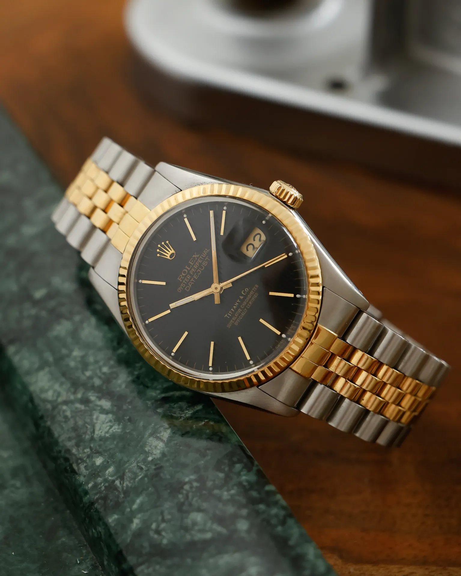 Datejust Two-Tone 36, Tiffany & Co. Signed